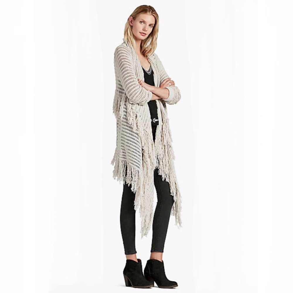 Lucky Brand fringe cardigan
